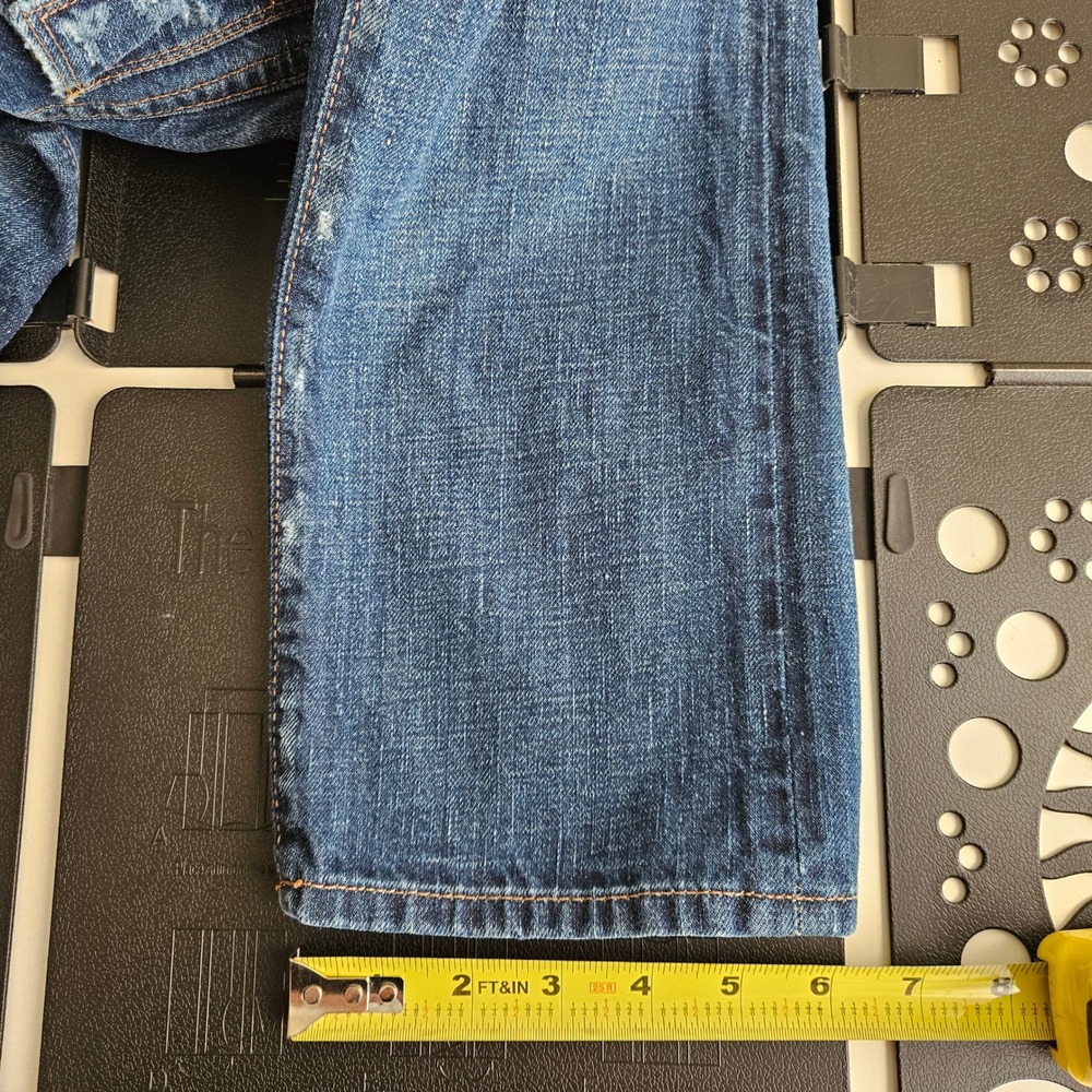 Lucky Brand Porkchop Ankle Crop Jeans Womens 2/26 Blue Good Distressed - Picture 4 of 16